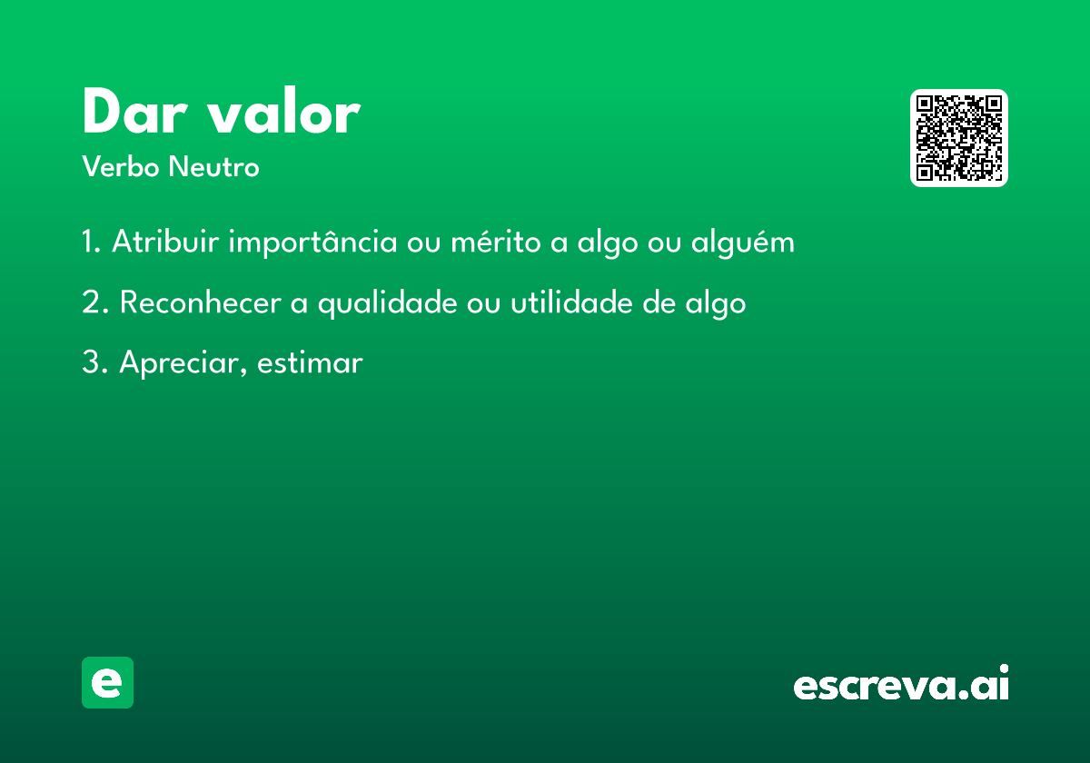 dar valor