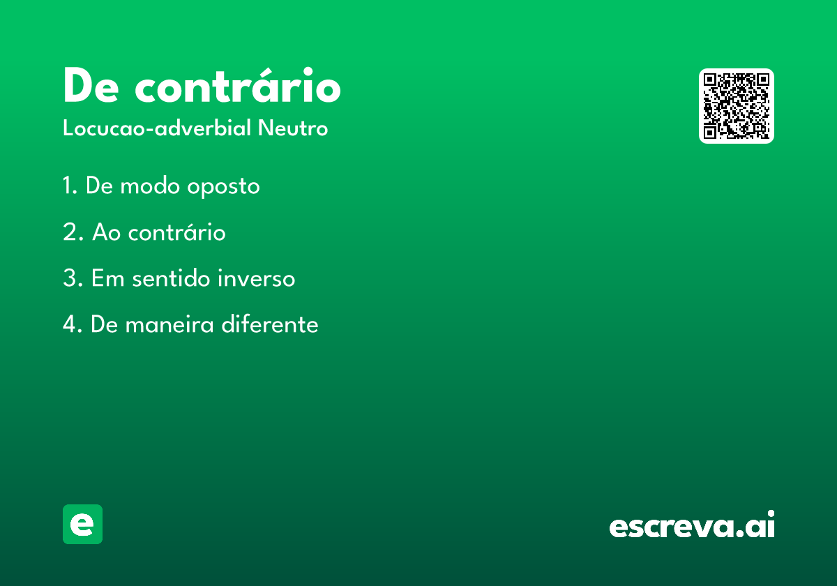 de contrário