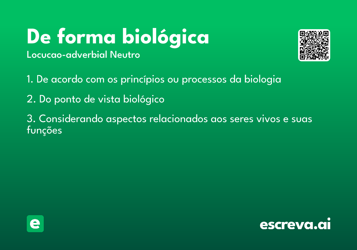 de forma biológica