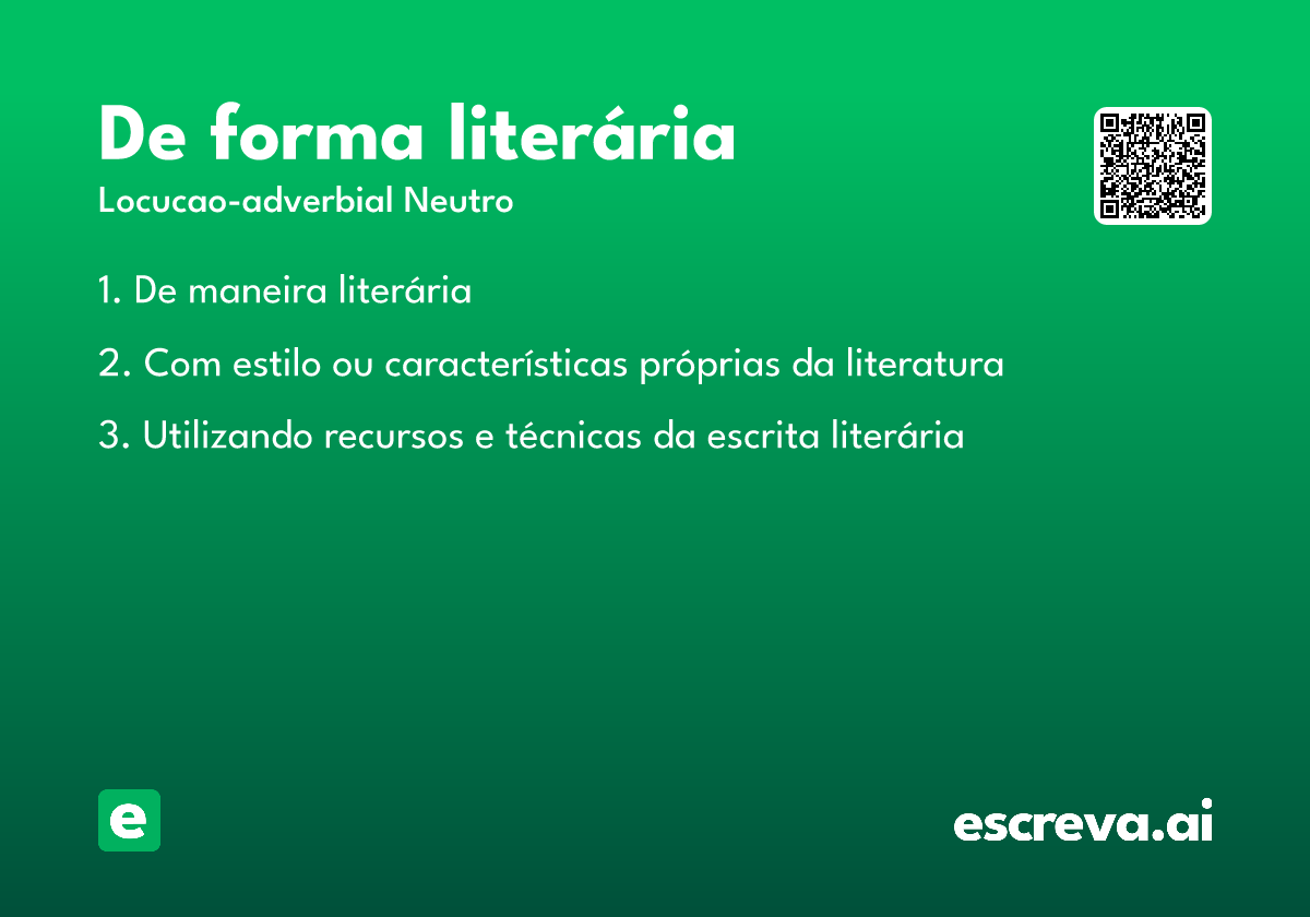 de forma literária