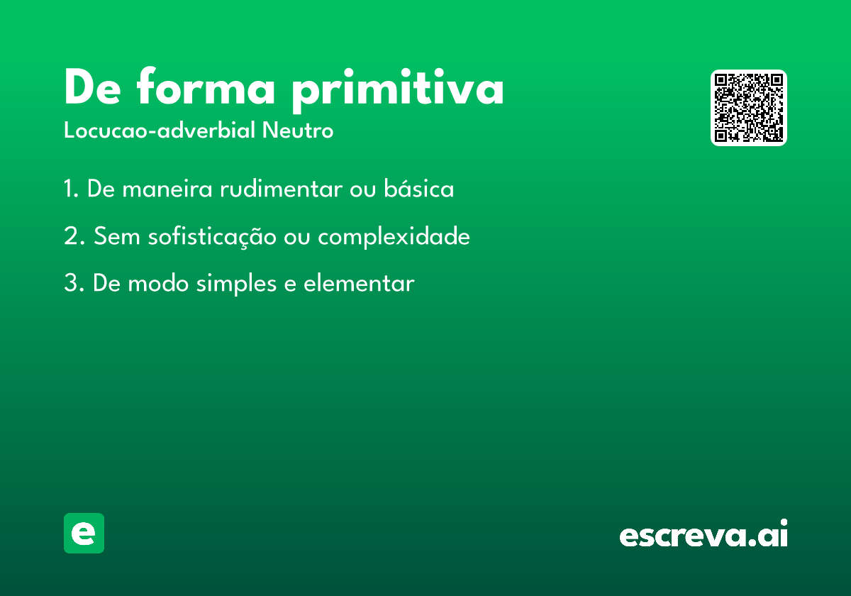 de forma primitiva