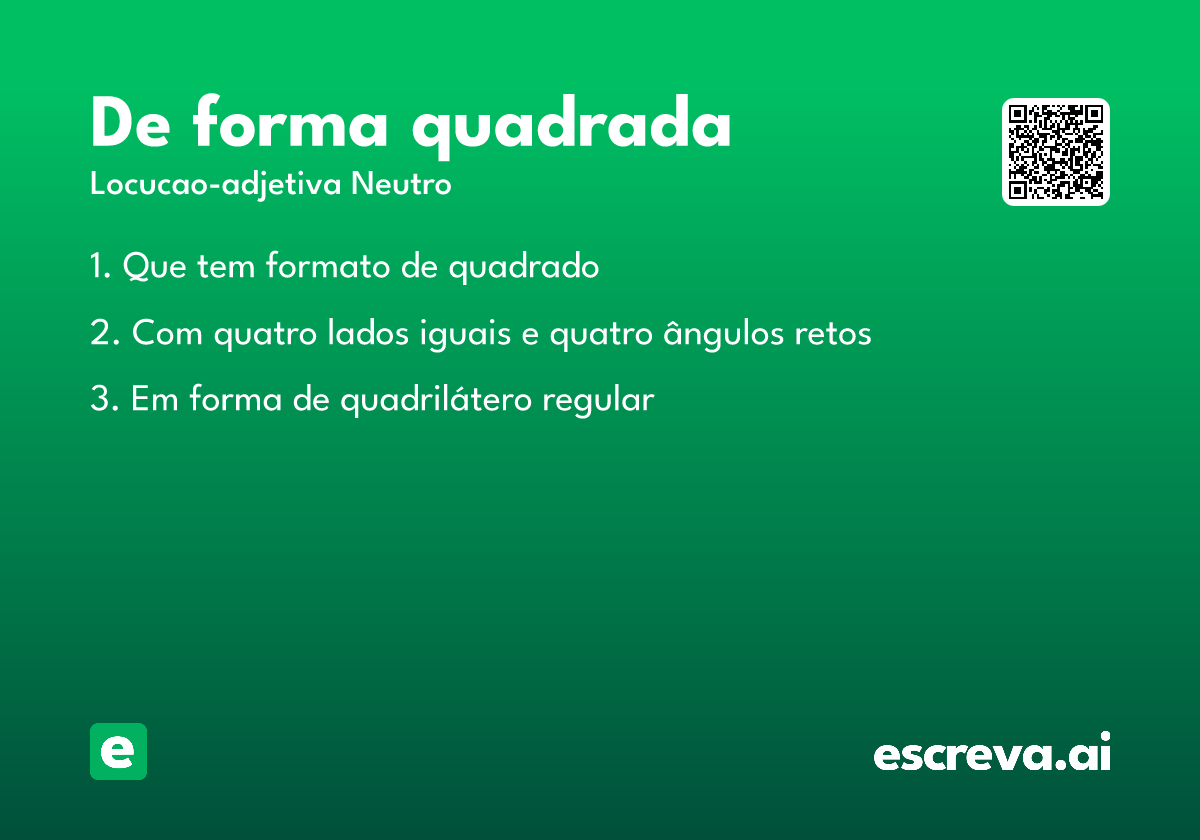 de forma quadrada
