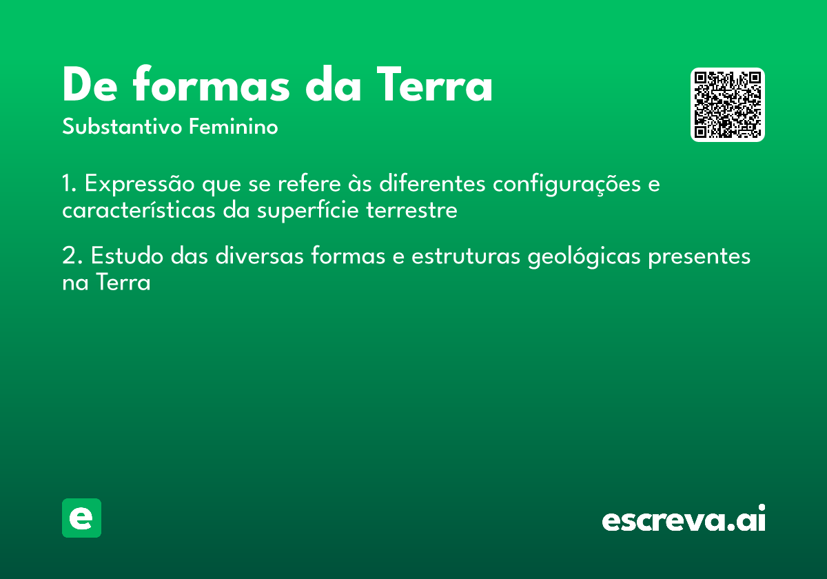 de formas da Terra