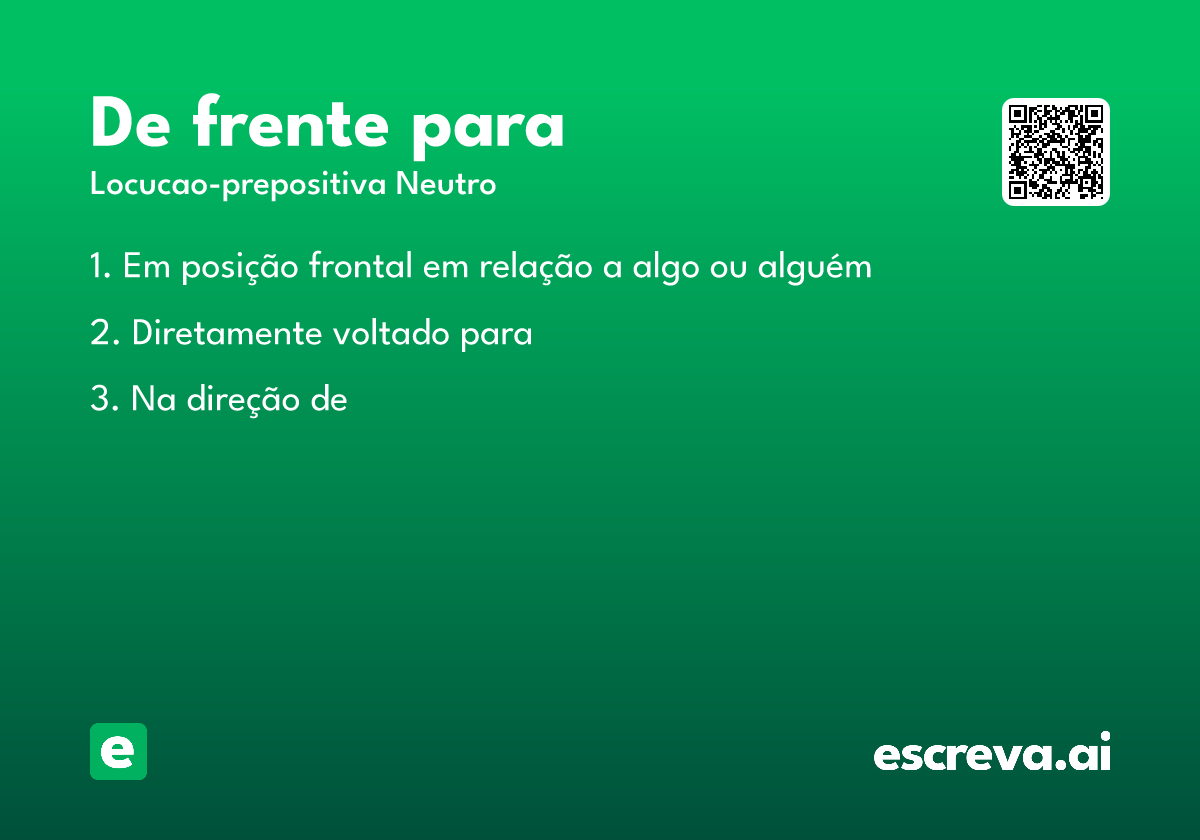 de frente para