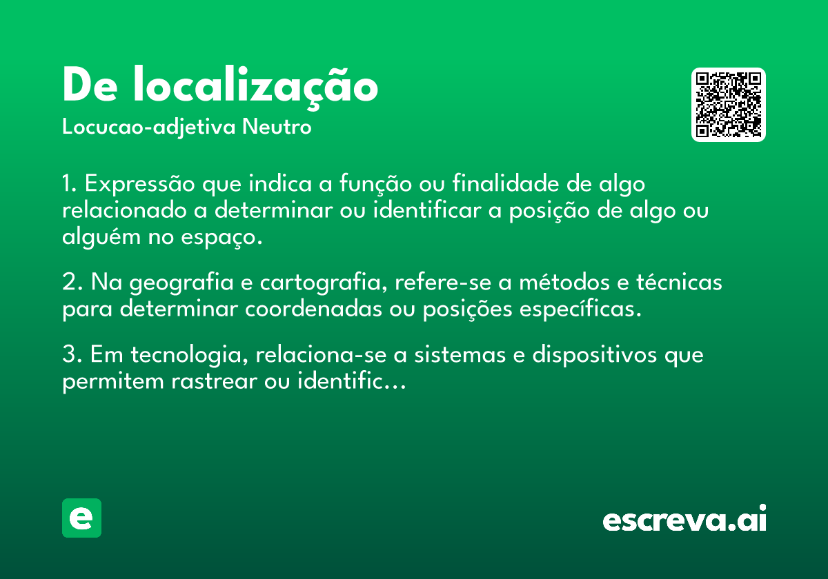 de localização