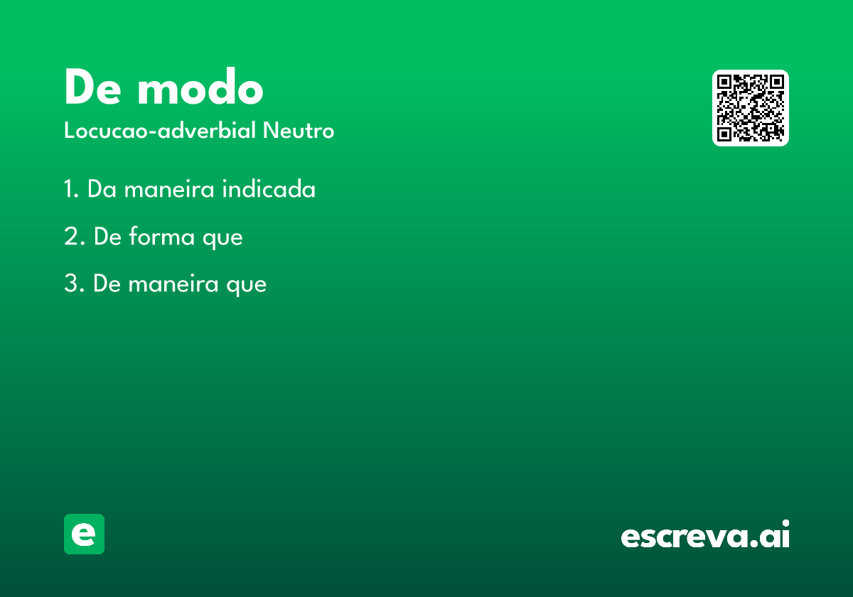 de modo