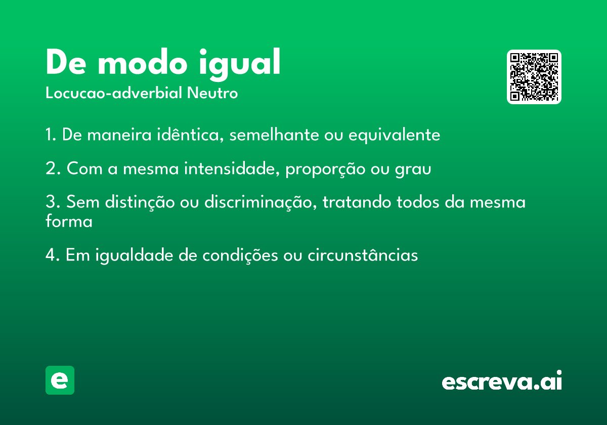 de modo igual