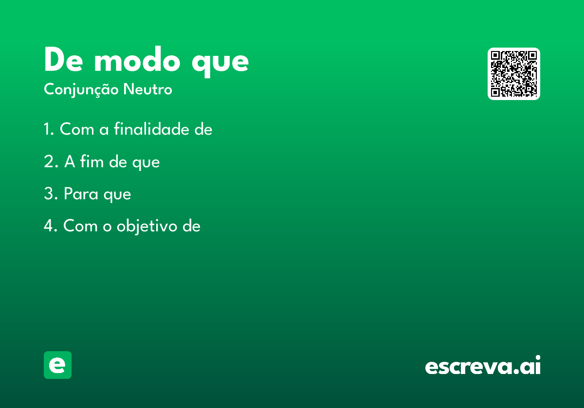 de modo que