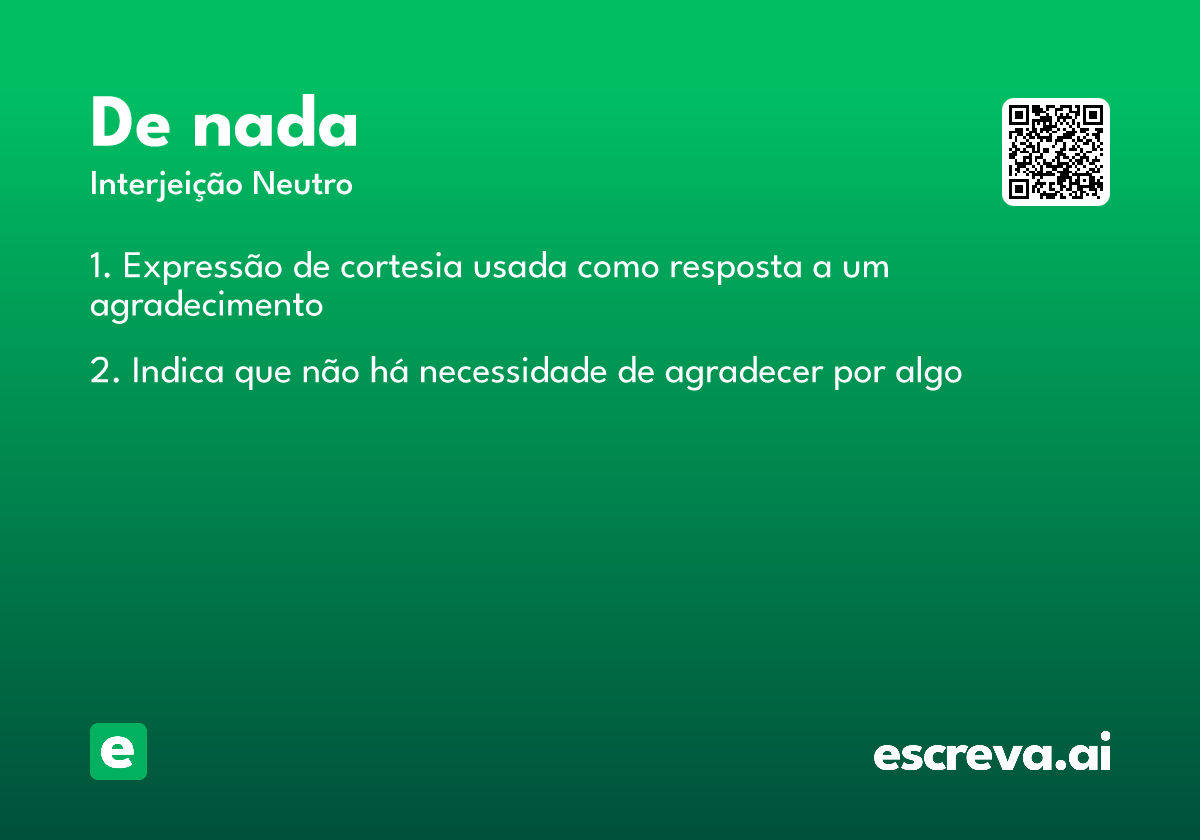 de nada