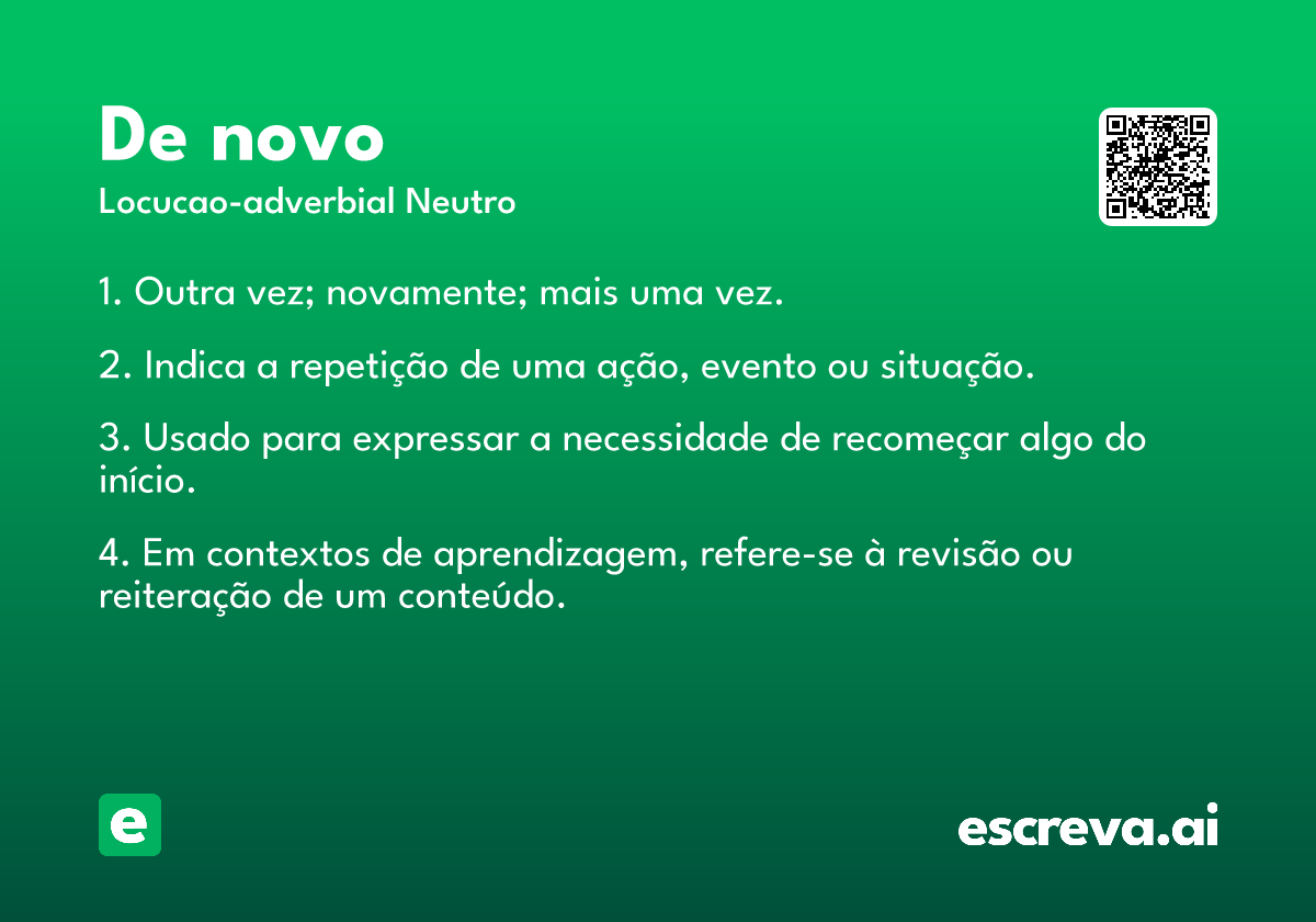 de novo