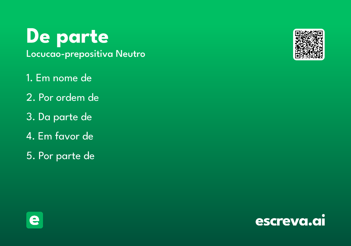 de parte