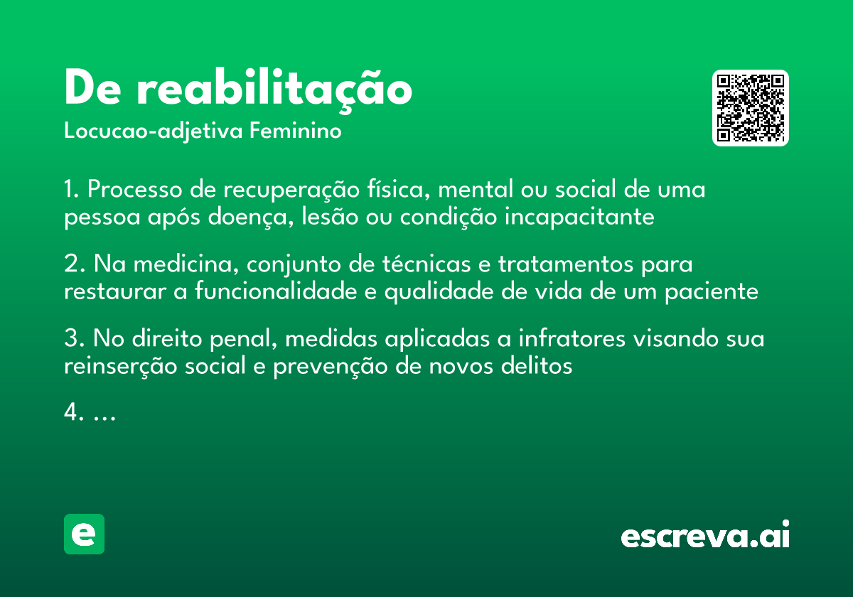 de reabilitação