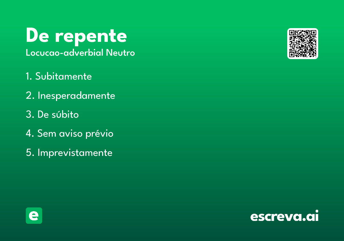 de repente
