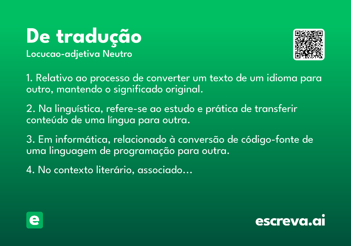 de tradução