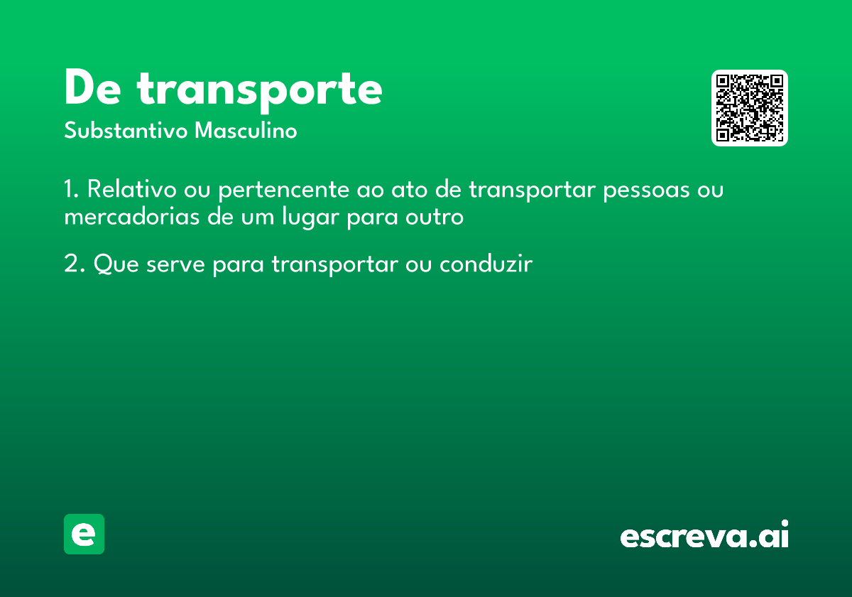 de transporte