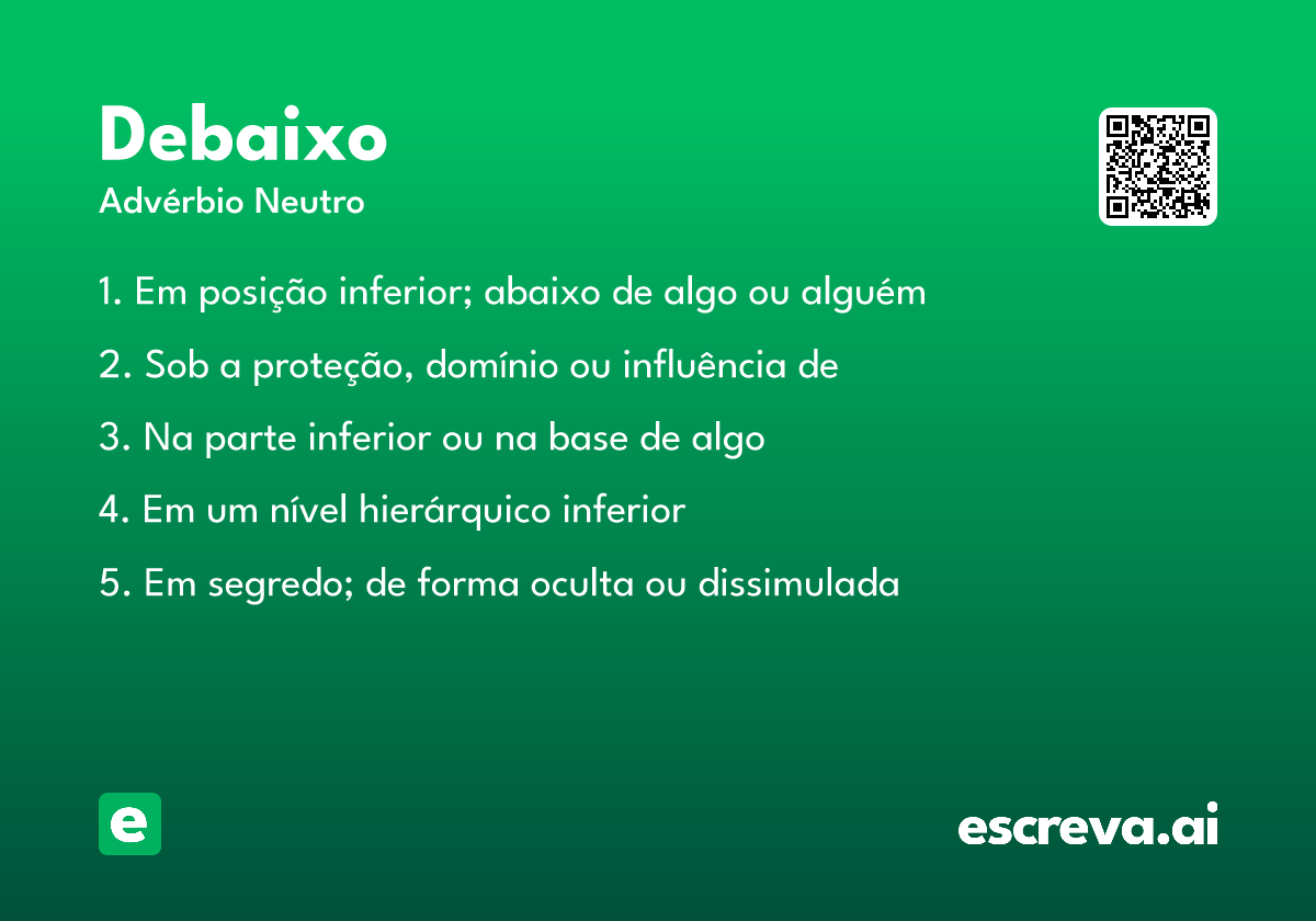 debaixo