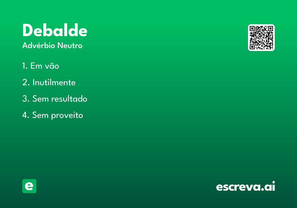 debalde