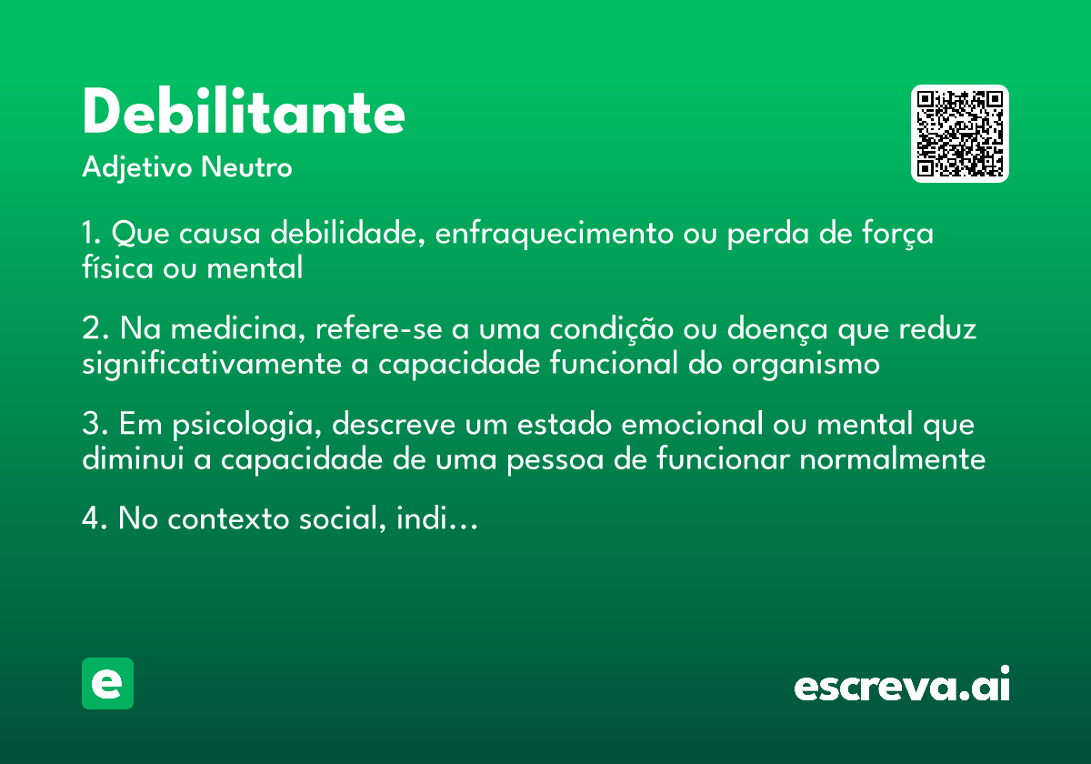 debilitante