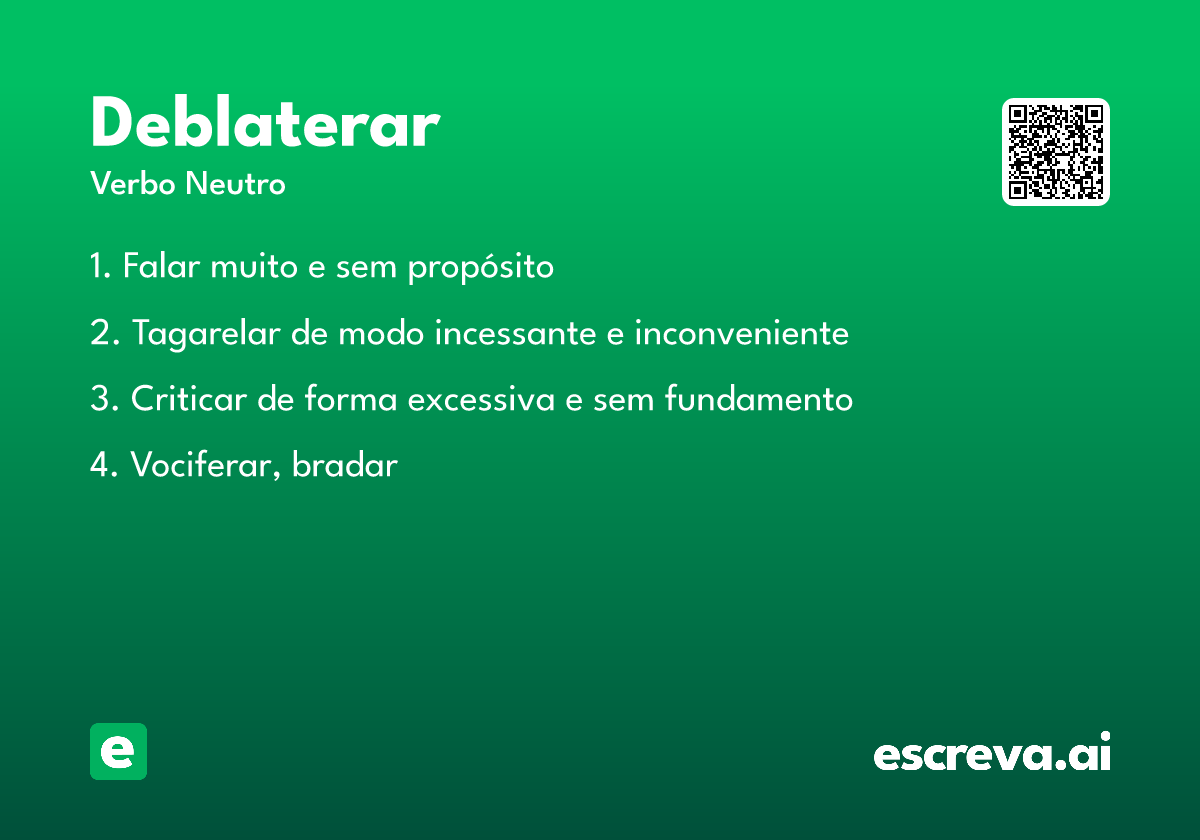 deblaterar