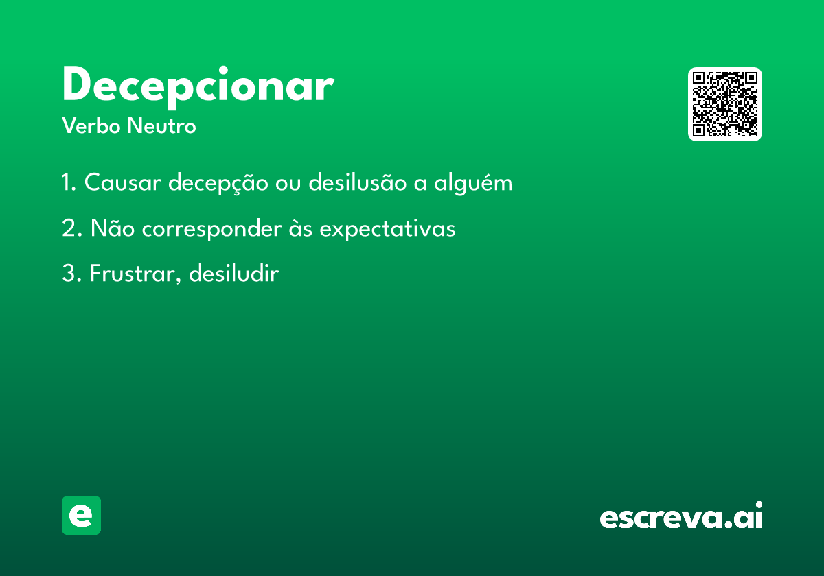 decepcionar