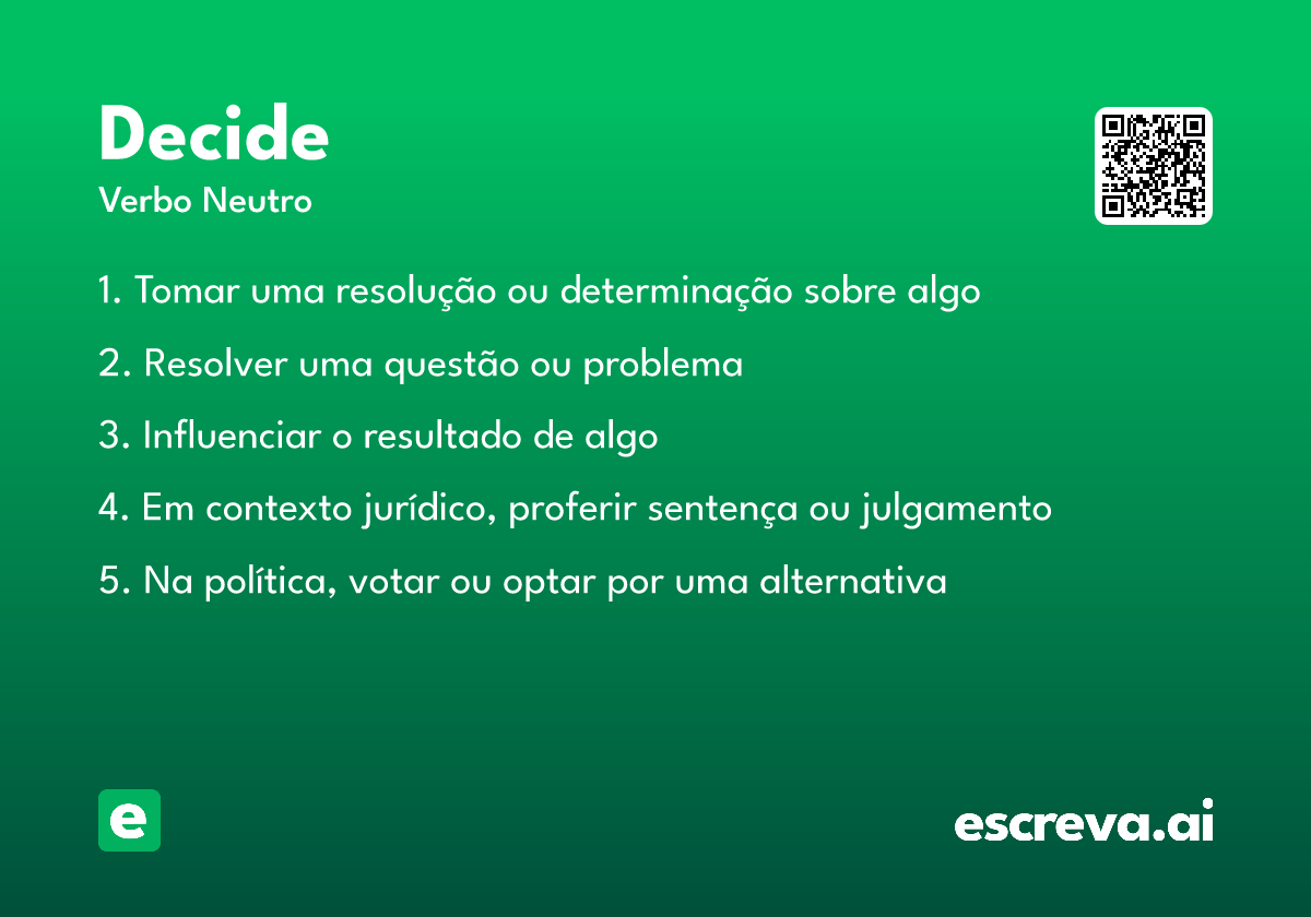 decide