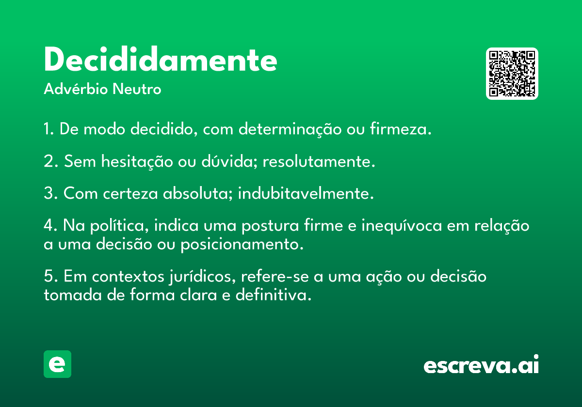 decididamente
