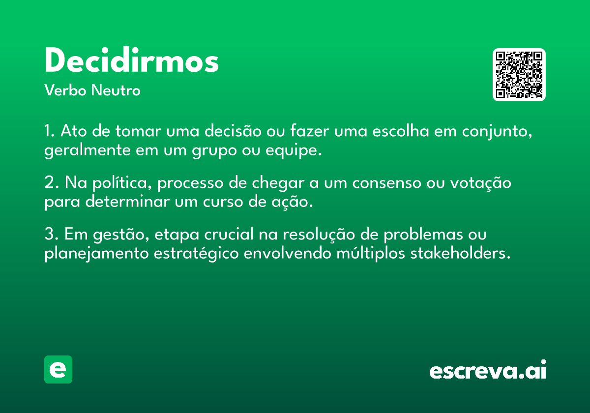 decidirmos