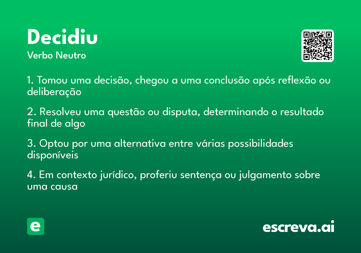 decidiu