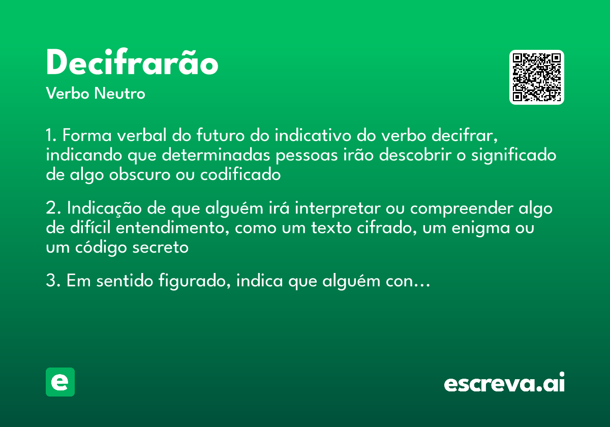 decifrarão