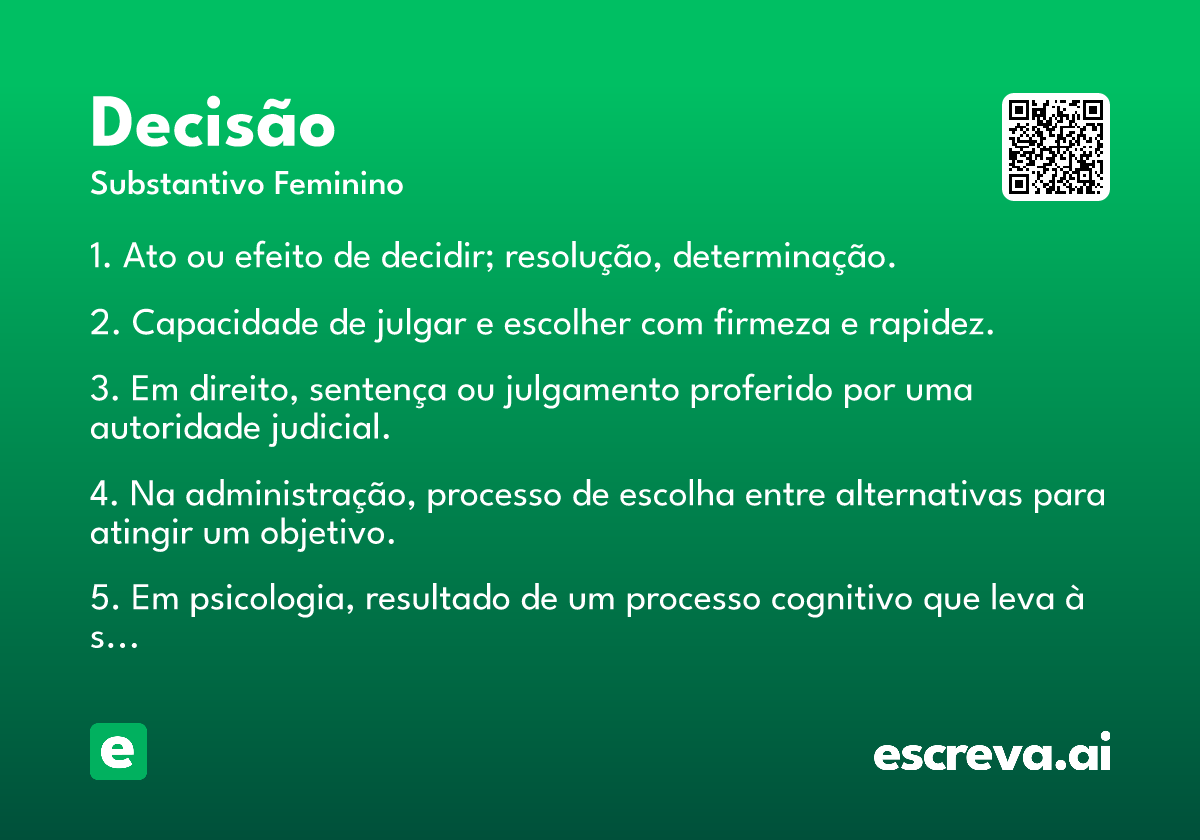 decisão