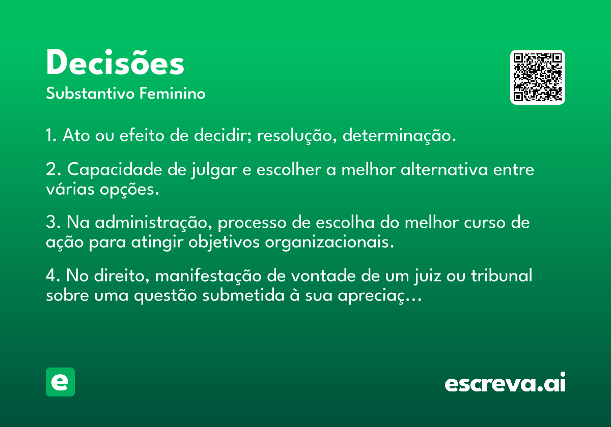 decisões
