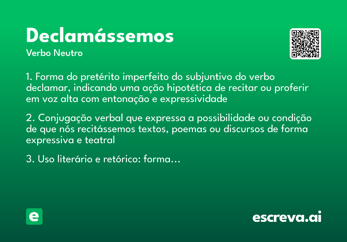 declamássemos
