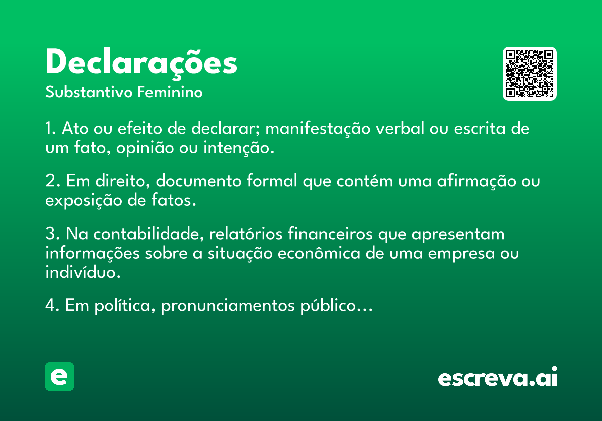 declarações