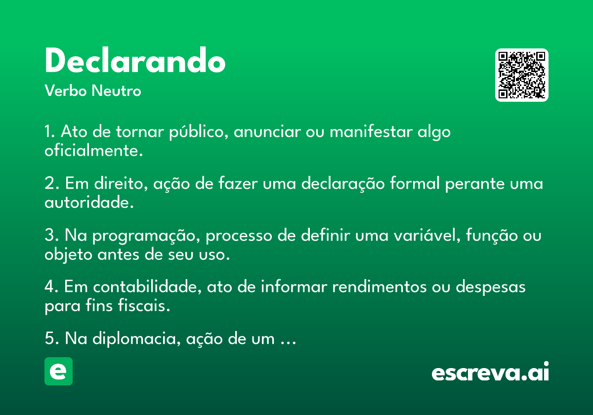 declarando
