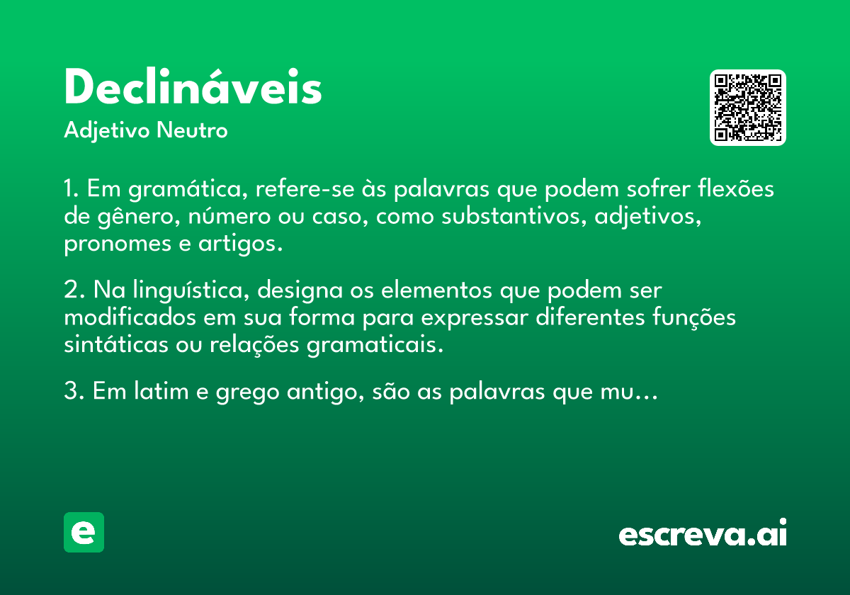 declináveis