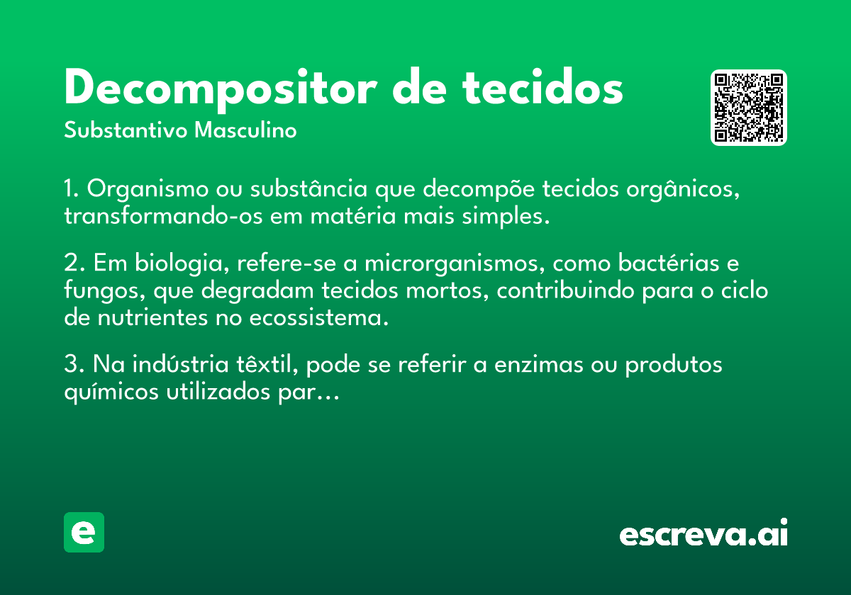 decompositor de tecidos