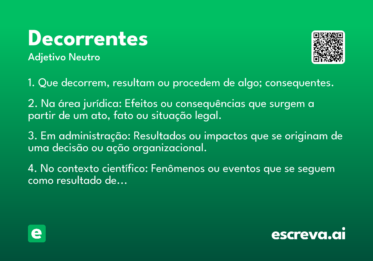 decorrentes