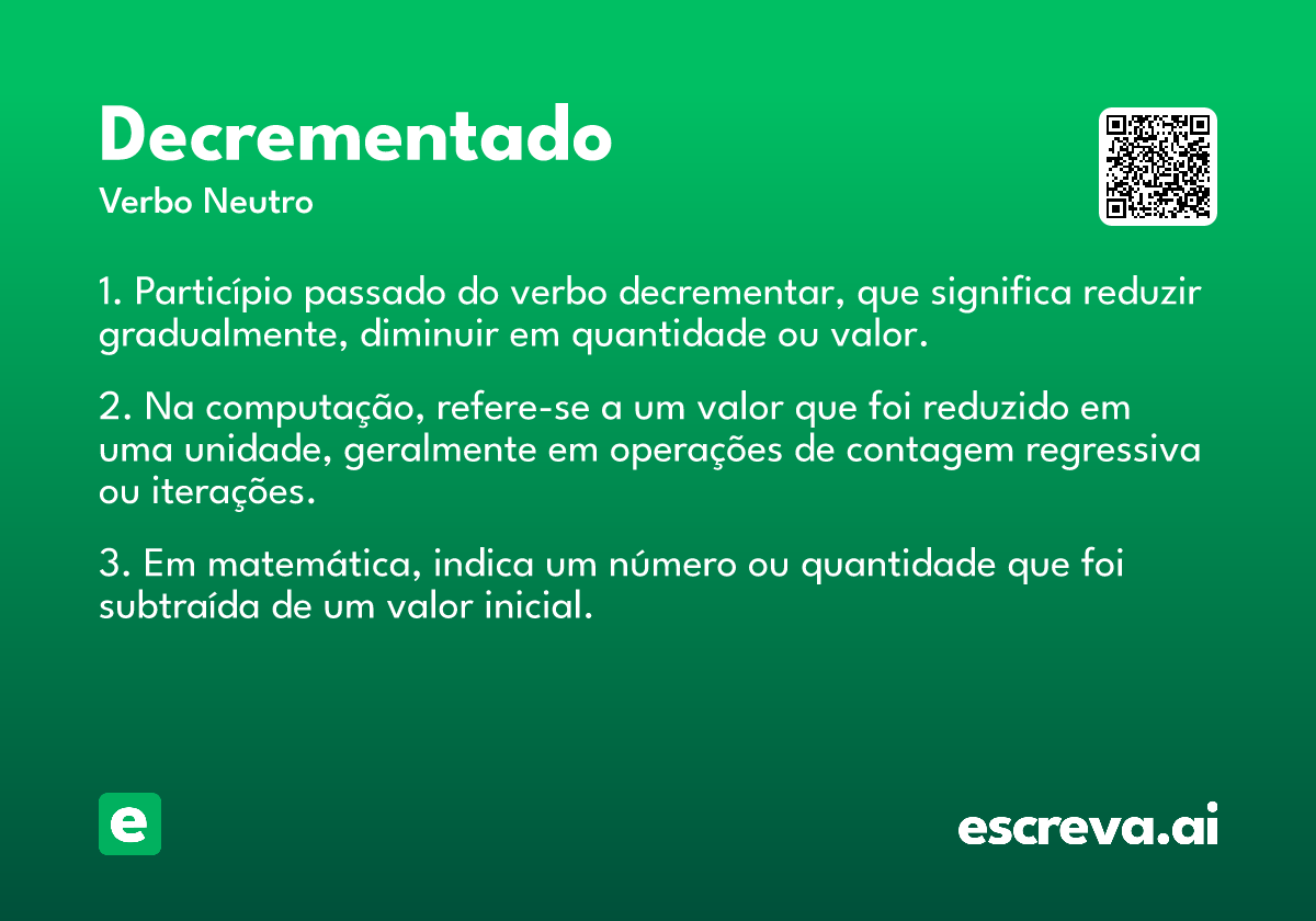 decrementado
