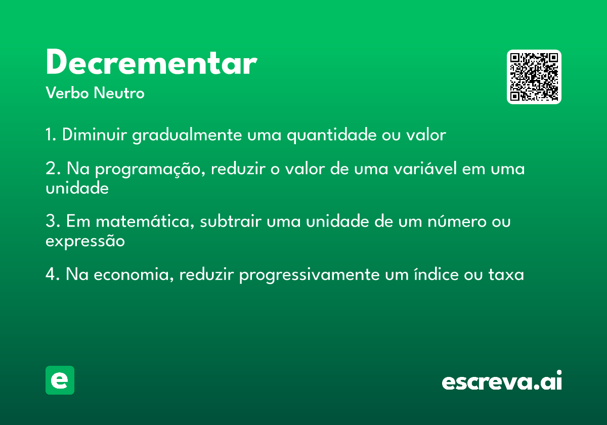 decrementar