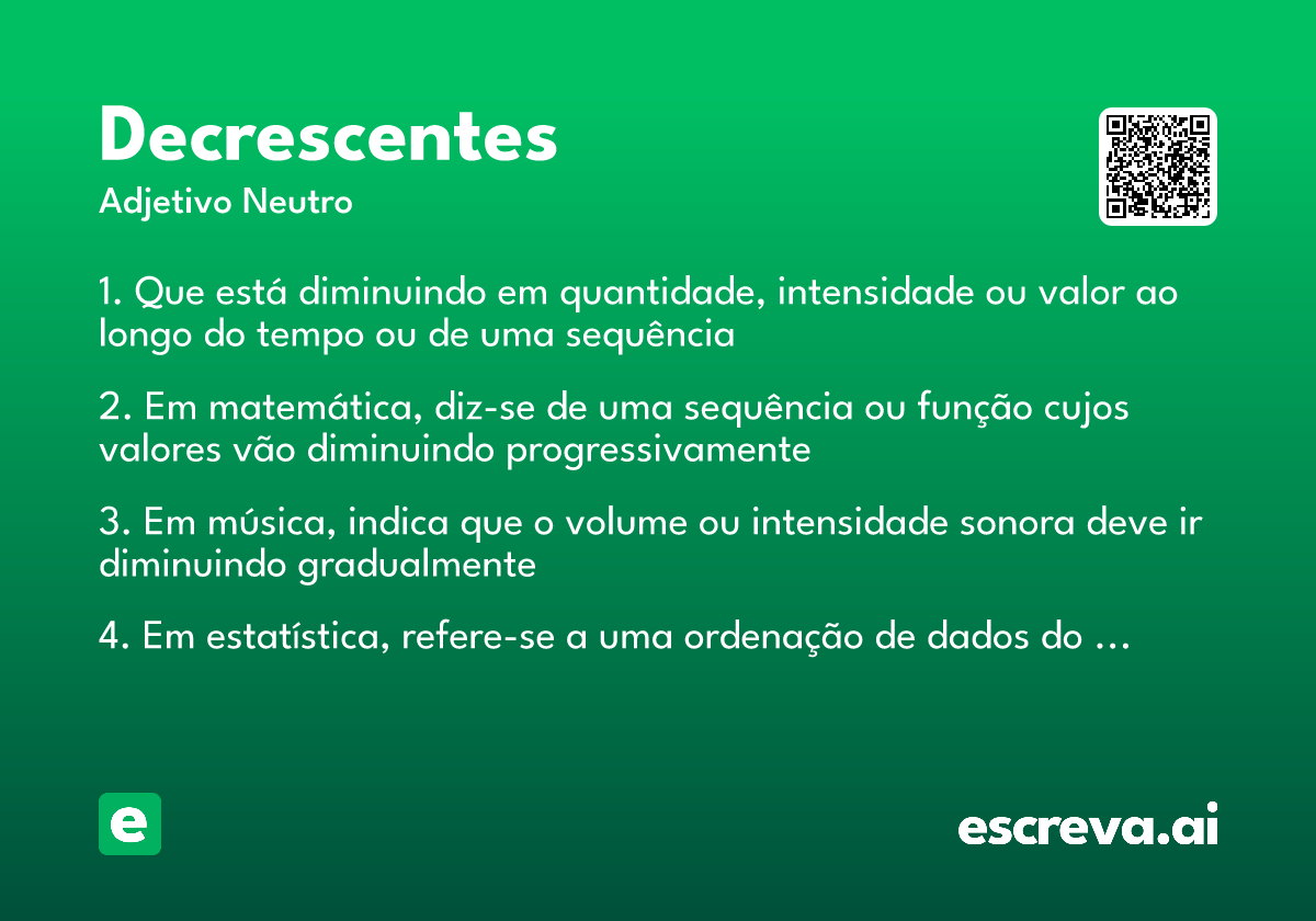decrescentes