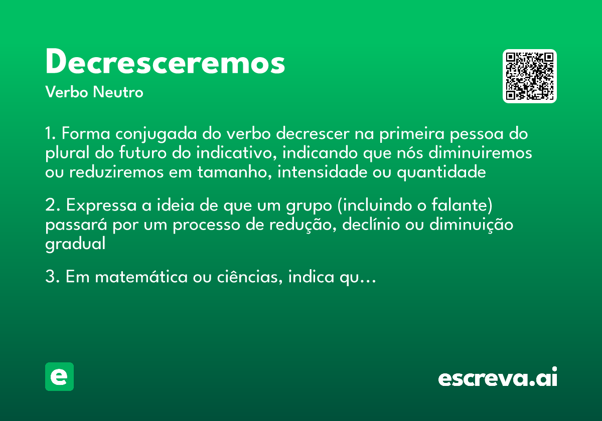 decresceremos