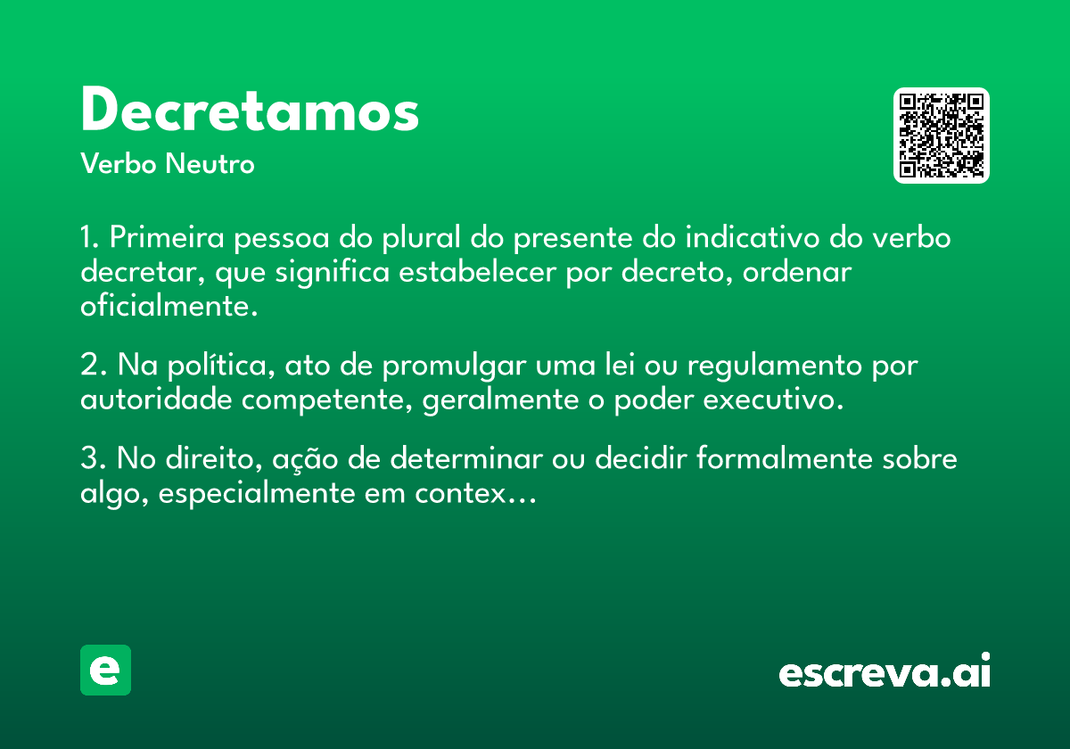 decretamos