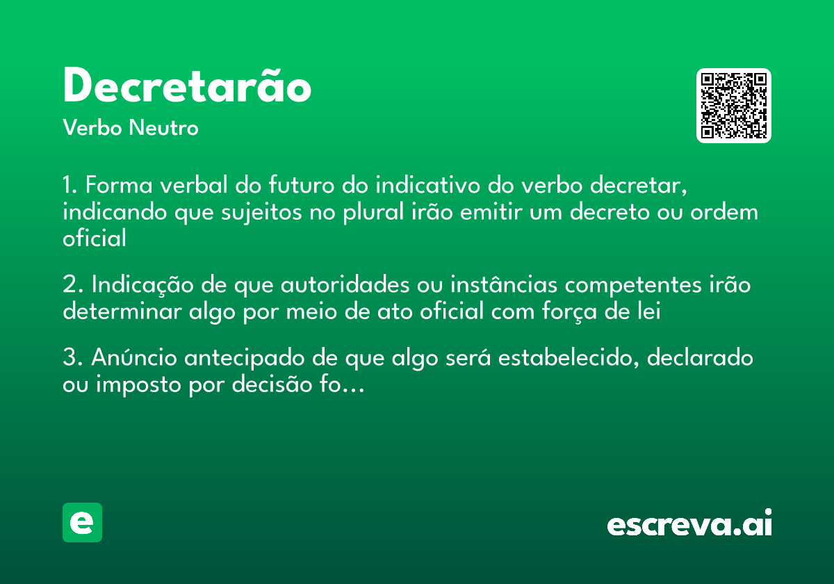 decretarão