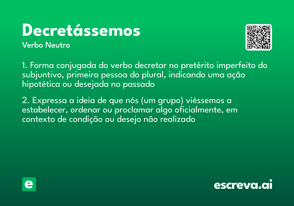 decretássemos