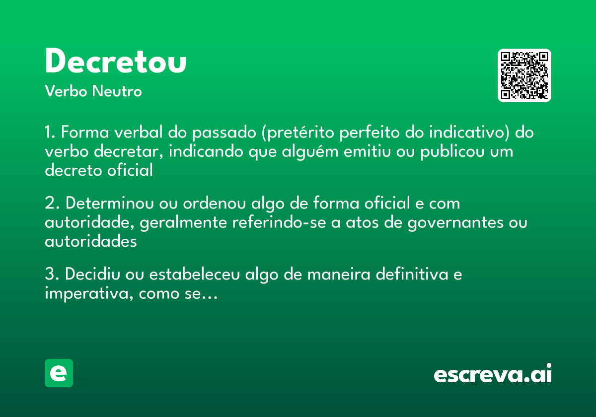 decretou