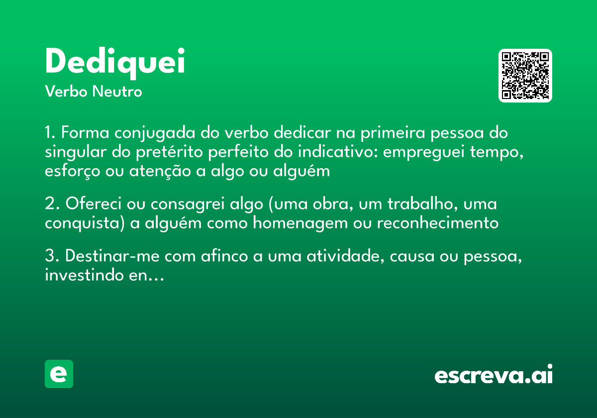 dediquei