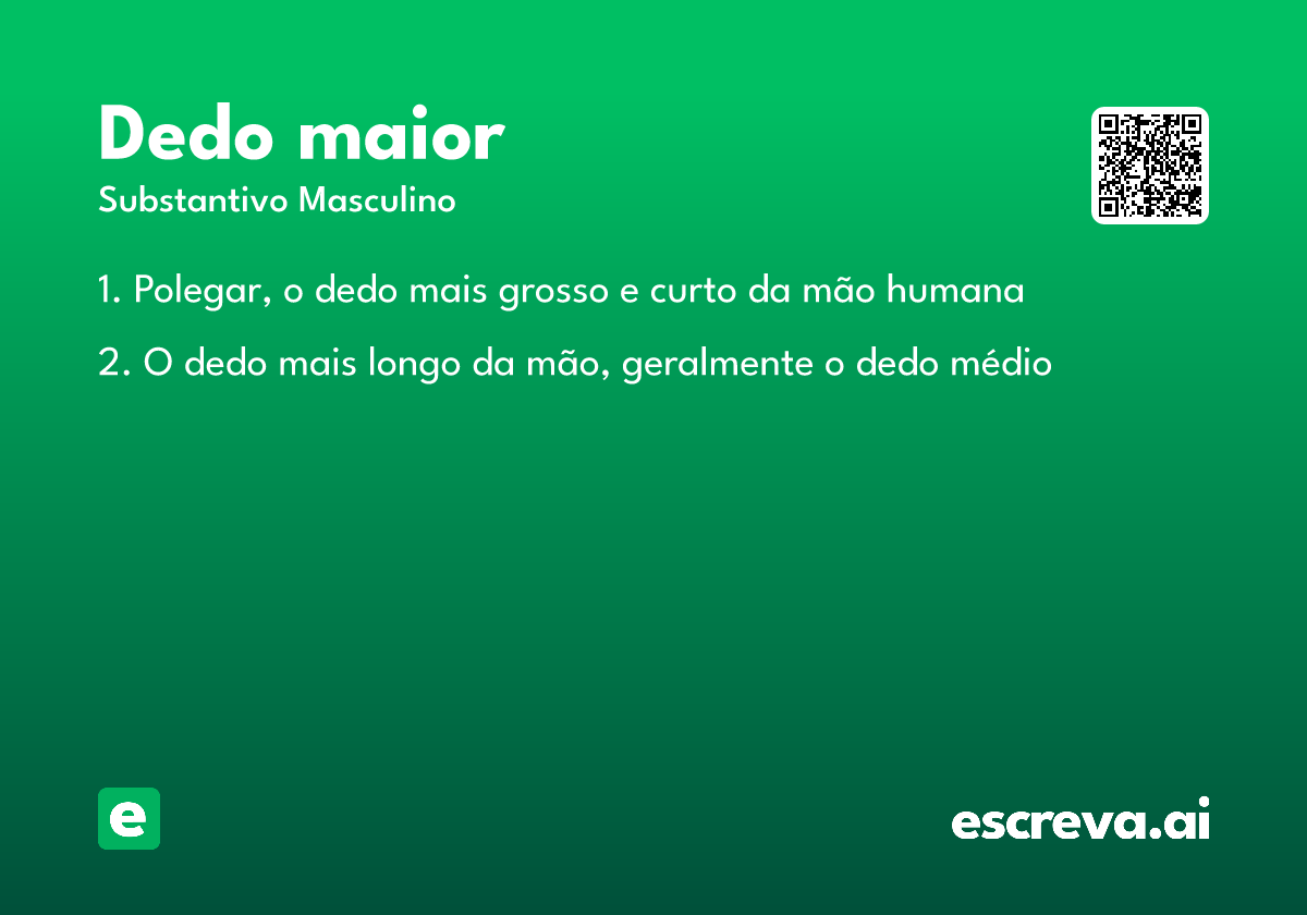 dedo maior