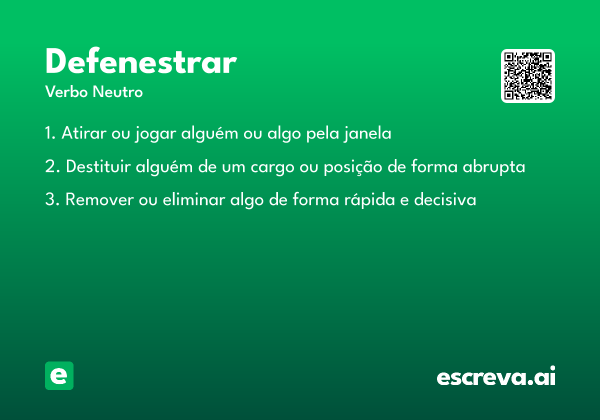 defenestrar
