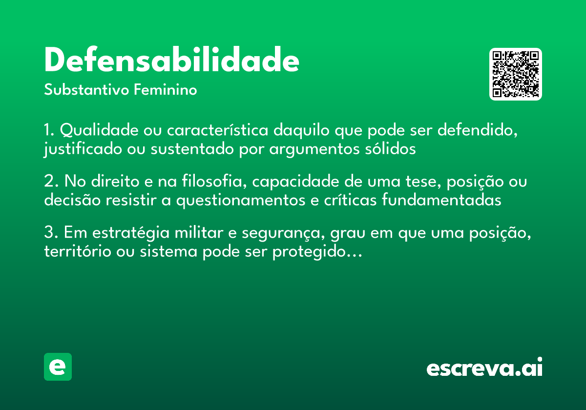 defensabilidade