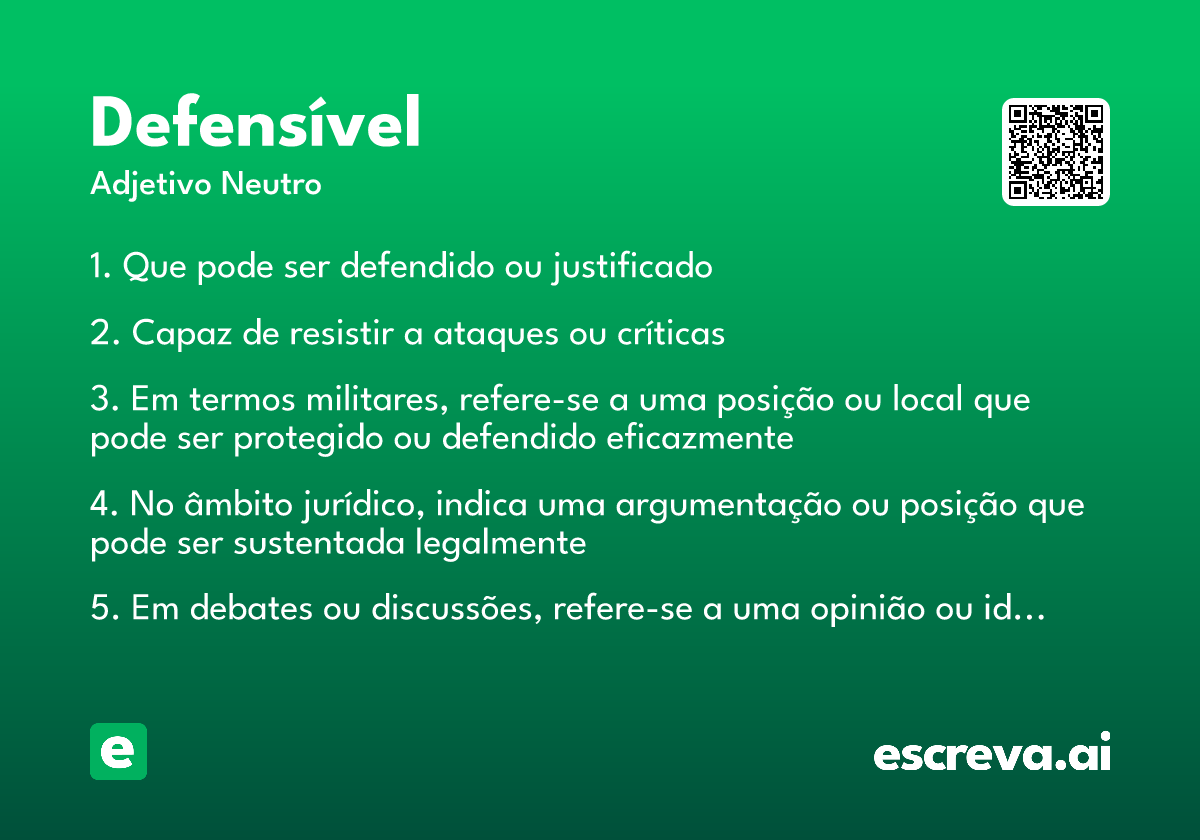 defensível